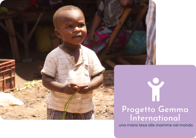 Un bambino di Progetto Gemma International in Congo